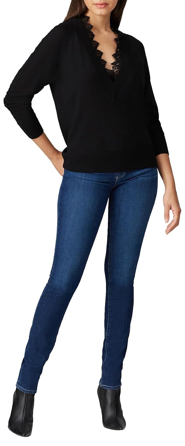 Rebecca Taylor Rent the Runway Pre-Loved Black Lace Combo Pullover, Black, Small by Rebecca Taylor - Used condition - US$49.90