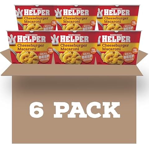 Helper Cheeseburger Macaroni Microwave Cup, 2 oz, 6 per Case Cover