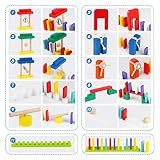 Jacootoys, dominos en bois 1000 pièces, dix couleurs photo 4