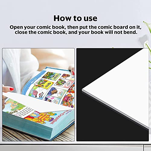 Image of YSCare 200 Comic Book Boards, Current Size Comic Book Boards, Acid-Free Backing Board,Thick and Durable Books Board for Regular Comics Archival (White)