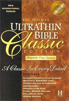 Hardcover New International Version Classic Bible With Magnetic Closure: Black Bonded Leather Book