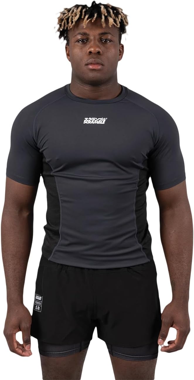 SCRAMBLE Shinobi Premium Compression Top - Short Sleeve - Small - Black