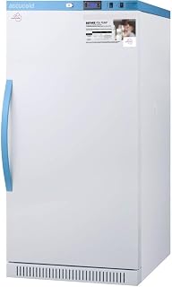 AccuCold MLRS8MCLK 24 MOMCUBE Breast Milk Refrigerator with 8 cu. ft. Capacity 4 Lockers Door Alarm LED Interior Lighting and Door Lock in White