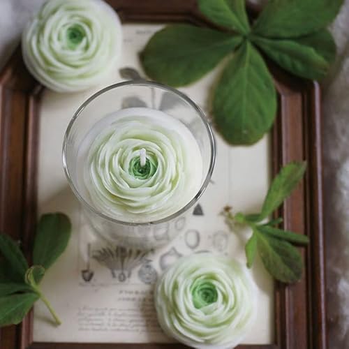 Topys Peony Flower Candle Mold, 3D Flower Handmade Soap Mould For Fondant Handmade Soap Lotion Bar Wax Casting Crayon Cake Ice Cream Clay Cake Decorating(2.4In) (Topys-20220901) #TOP2