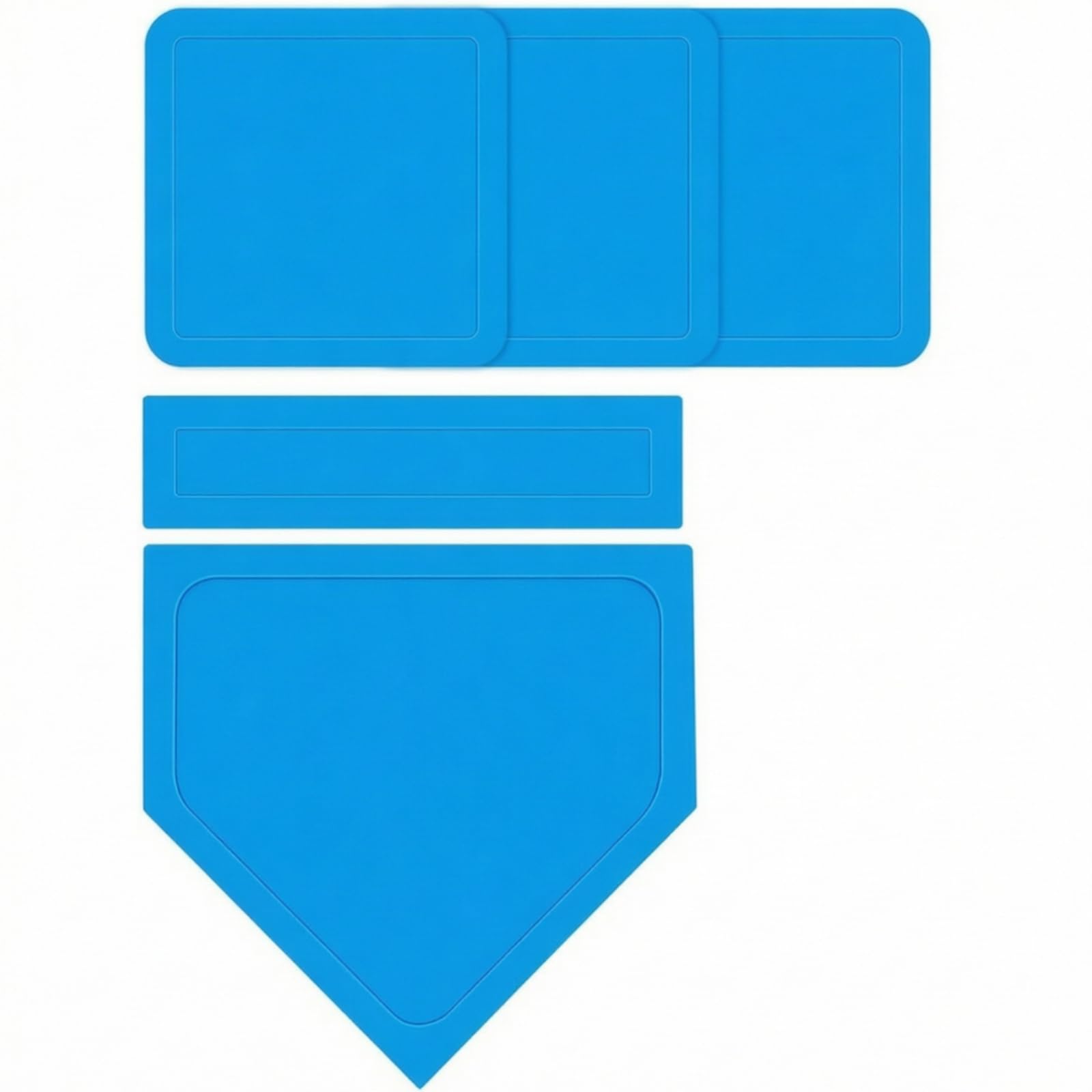 5 Pezzi Set di Tappetini da Gioco Baseball Portatile Set di Tappetini da Gioco per Baseball Gomma Antiscivolo Attrezzatura Sportiva per Scuole, Parco
