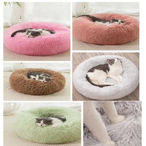 Donut lit pour chien de 70 cm lavable pour soulager l'anxiété animale - 3