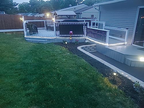 Lighting ever 33ft 240 led outdoor rope lights cool white 6000k, 24 v connectable, waterproof clear tube string lights for deck railing, patio ground, garden, yard lawn, flower bed landscape, camping 5 Lighting ever 33ft 240 led outdoor rope lights cool white 6000k, 24 v connectable, waterproof clear tube string lights for deck railing, patio ground, garden, yard lawn, flower bed landscape, camping - image 6