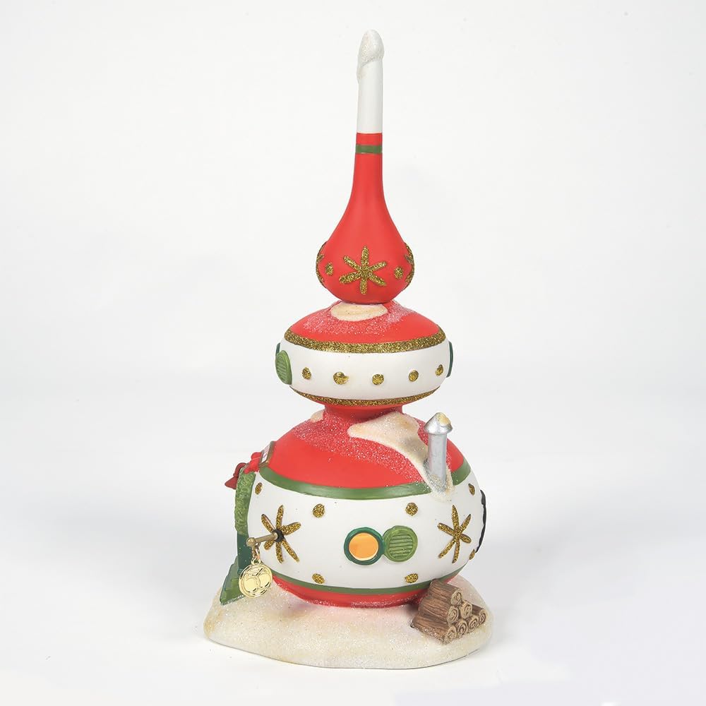Department 56 North Pole Village Finny's Ornament House Lit Building, 9.5 Inch, Multicolor