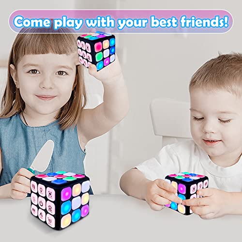 Kidbro Light Up Galaxy Cube Game - Flashing Handheld Simon Says Brain & Memory Games For Kids - Sensory Travel Toys For Autism - Cool Toy Birthday Gifts For 6-12 Year Old Boys #TOP6