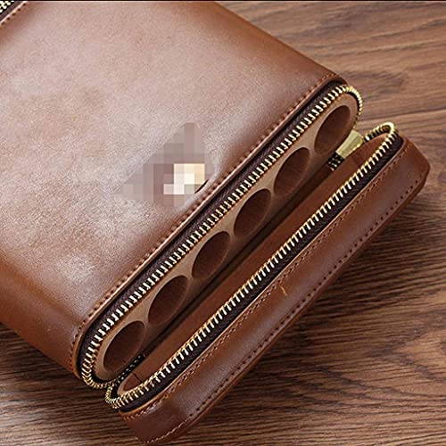 Mysgyh Yangpin- Cigarette Case Leather Cigar Humidor Cedar Wood Humidor Decorative Box (Color : Brown, Size : 200 X 175 X 40Mm) Bmzdxjg-0 (Color : Brown, Size : 200 X 175 X 40Mm) #TOP3
