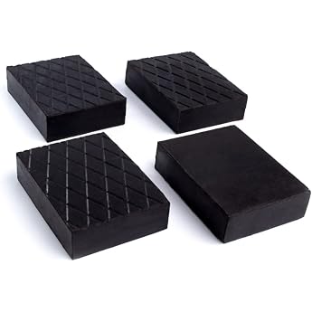 Generisch 4-STK Rubber Block for Lift, Trolley Jack, Pit Jack (120 x 80 x 20 cm) - for Car - 1E + 1 Ton Load