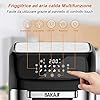 Bakaji Forno Friggitrice ad Aria Calda Frigge Cuoce Griglia Essicca Senza Olio Airfryer Capacità 12Lt Display LED Touch 12 Programmi Timer Regolazione Temperatura Potenza 1800W (Nero)