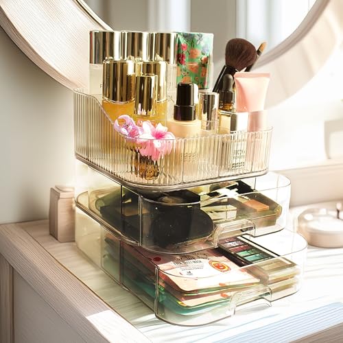 GOODFERIA Organizador de maquilhagem e secretária gavetas - Makeup Organizer - Perfumes - organizador de casa de banho - toucador de maquilhagem - Organizador de casa de banho - Presente mulher