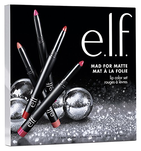 e.l.f. Cosmetics Mad for Matte Lip Color Set, Includes Four Must-Have Matte Lipsticks