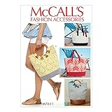 McCalls Accessories Easy Sewing Pattern 7611 Lined Tote Bags with Contrast Variations