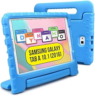 Cooper Dynamo [Rugged Kids Case] Protective Case for Samsung Tab A 10.1 (2016) | Child Proof Cover with Stand, Handle, Screen Protector (Blue)