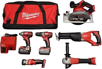 Milwaukee M18 6pc Cordless Lithium-Ion Tool Combo Kit (2696-26)