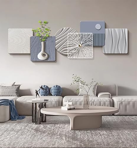 3D Wall Art Decoration, LED Wall Art with Faux Plant with Backlit Panels, Supply 3D Vision Wall Sculpture for Living Room, Entrance(D,13.7 * 39.3in)