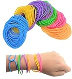 Zugar Land 80s Colorful Neon Jelly Bracelets (7') Stretchable Retro Rock Pop Star Rainbow Diva Disco...
