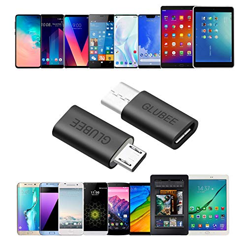 Glubee Usb-C Adapter To Micro Usb And Micro Usb To Type C Adapter On Data Transfer Charging Cable Adapter Compatible With Smartphones S20 Note 10 Pixel 4 U12+, S7 (Edge) And More (2 Pack) #TOP3