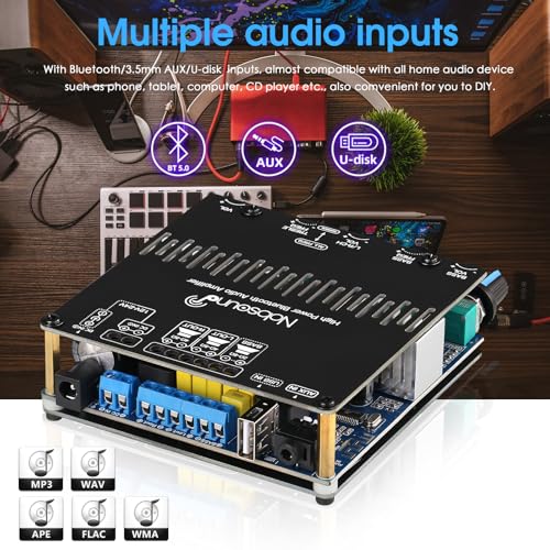 Nobsound HiFi Bluetooth 5.0 Power Amplifier Board Case for Stereo Subwoofer Amp
| Nobsound HiFi |1 Channel Bluetooth 5.