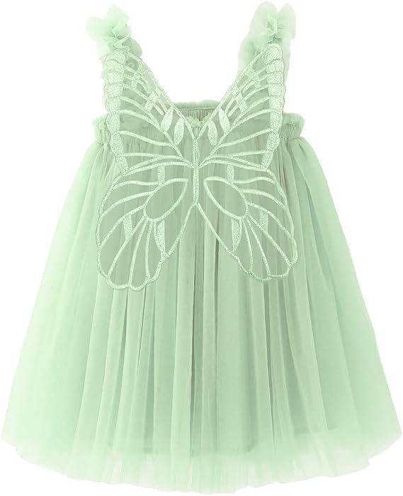 BGFKS Layered Butterfly Tulle Tutu Dress for Baby Girls,Toddler Girl Princess Dress with Flower Headband