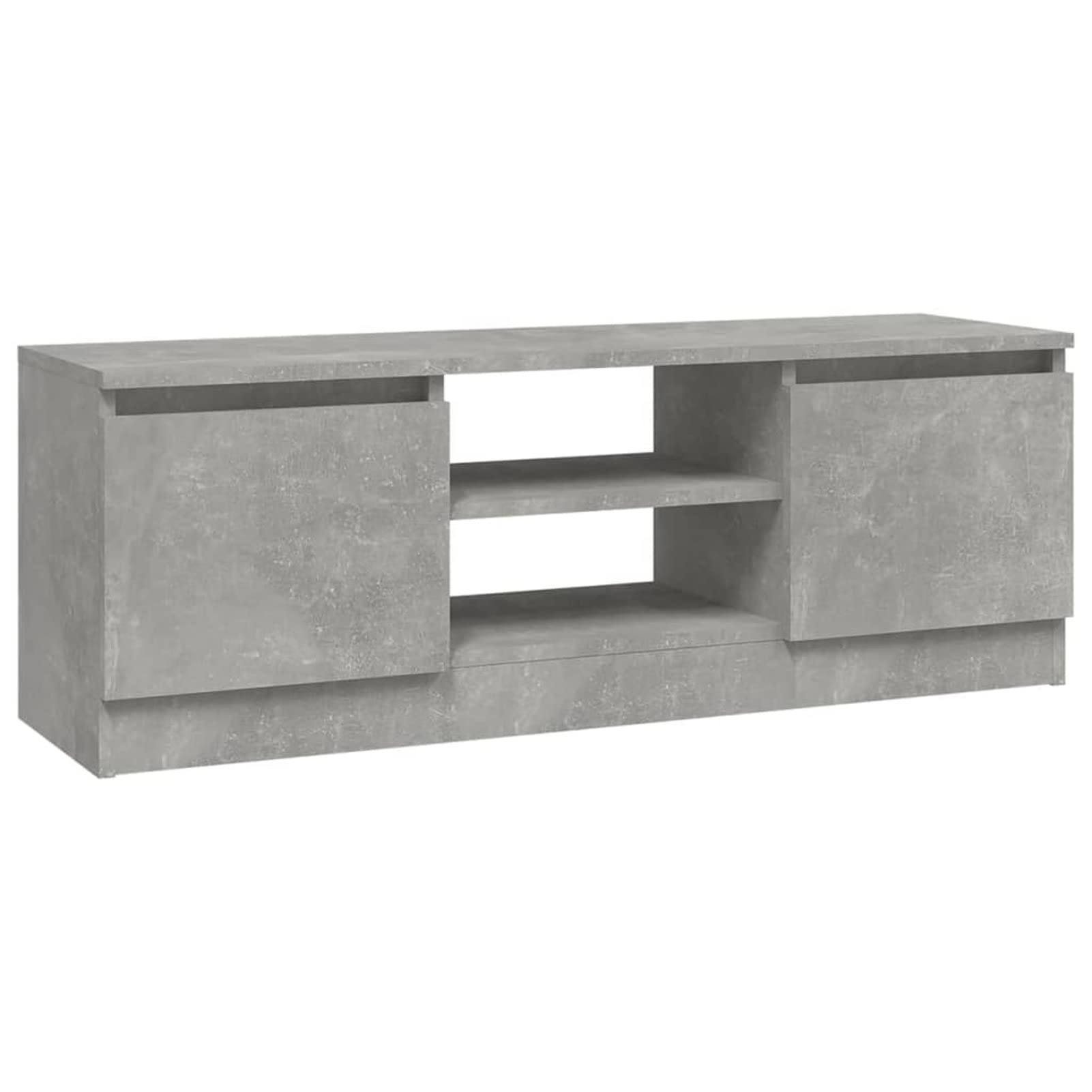 Susany TV Cabinet, TV Stands Multimedia Centres Cabinet, Modern TV Console Unit with LED Lights, Sideboard, for Living Room, Entertainment Room, with Door Concrete Grey 102x30x36 cm