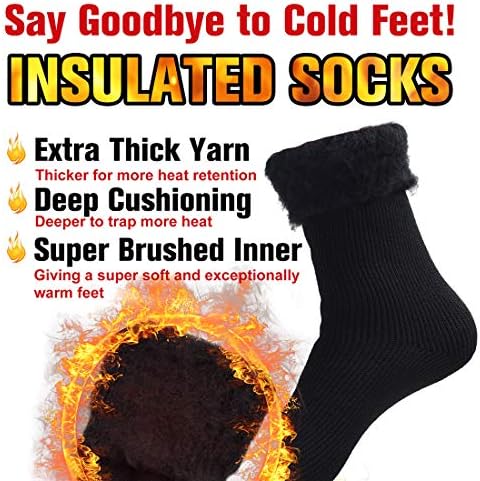 Busy Socks Winter Warm Thermal Socks for Men Women, Extra Thick Insulated Boot Heated Crew Socks For Extreme Cold Weather