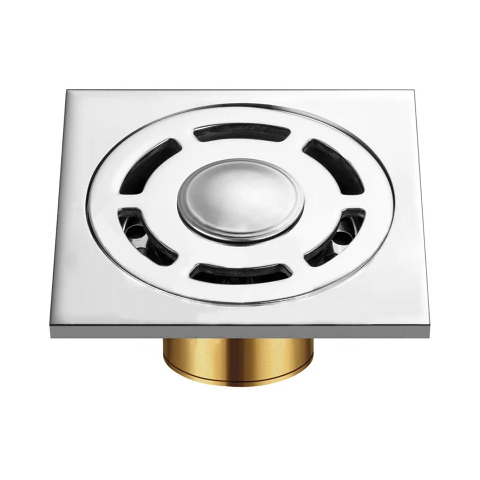 Drain de sol carré en acier inoxydable 10x10 cm avec couvercle amovible YYD-2523