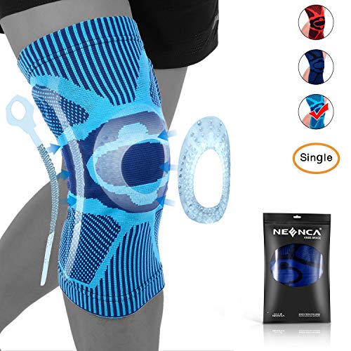 NEENCA Knee Brace,Knee Compression Sleeve Support with Patella Gel Pad & Side Spring