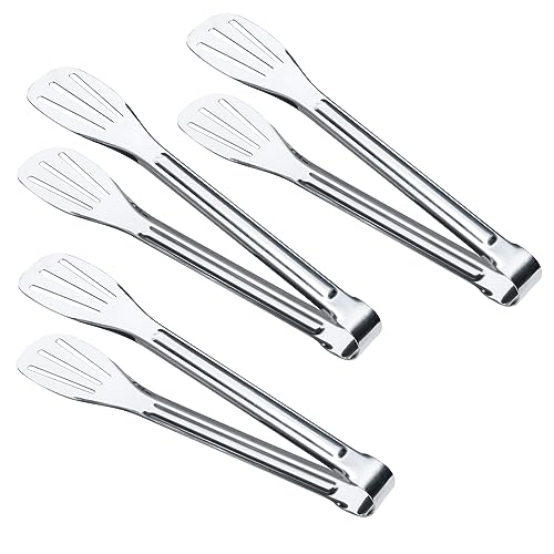 3PCS Stainless Steel Food Tongs - 9'' BBQ & Salad Tongs for Kitchen & Party Use