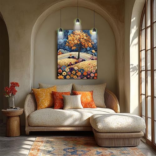 Cadeau 100x135cm Diamond Painting Arbre et Ciel Étoilé : Le Kit Créatif Idéal pour Adulte - 2