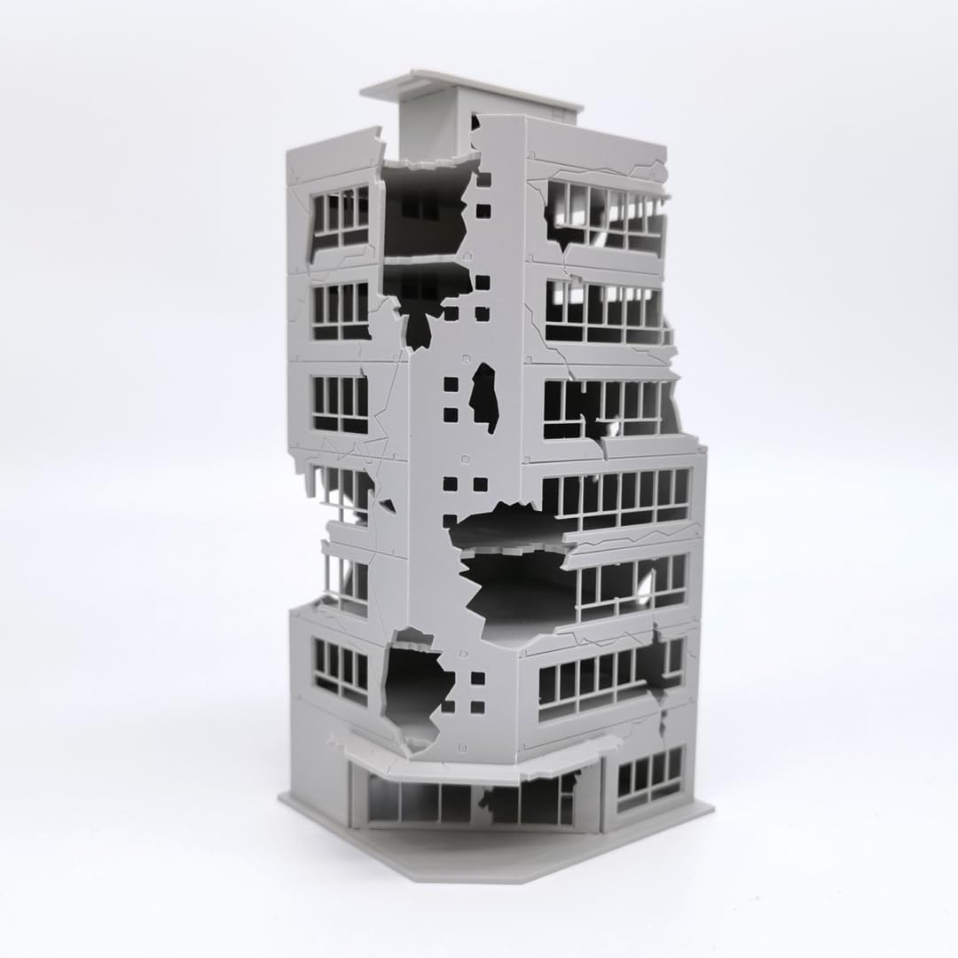 Amazon.co.jp: 1/144 1/100コーナービル廃棄建物、ガンプラシーンに