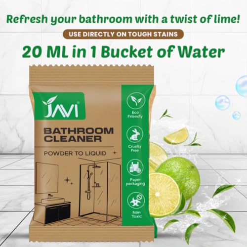 Image of JAVI Plant-Based Powder-to-Liquid Cleaners | Natural, Organic, Biodegradable, Eco-Friendly | 8 in1 Combo (Floor, Bathroom, Toilet, Glass, Fabric, Dish Wash, Safe Wash & All Purpose Cleaner)(4 Liter)