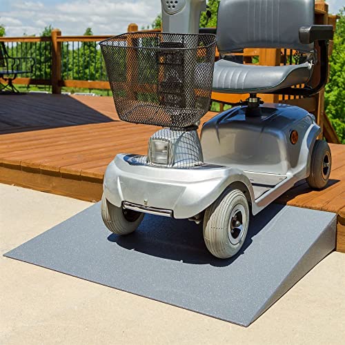 VersaRamp 4" High Lightweight Foam Threshold Ramp for Wheelchairs, Mobility Scooters, and Power Chairs by Silver Spring - 800 lb. Weight Capacity - Thumbnail 3