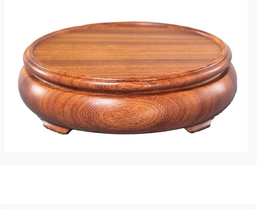 Vase Stand Bonsai Planter Display Stand, Sour Branch Wood Round Base for Table Lamp Teapot(Large)