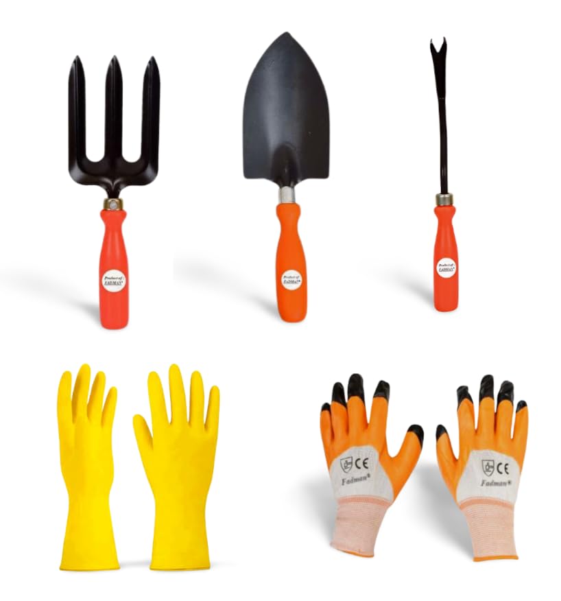 FADMAN Home Gardening Tool KIT (Garden Fork, Weeder, Big Trowel, Gloves-H, Gloves-N) FADMAN Home Gardening Tool KIT (Garden Fork, Weeder, Big Trowel, Gloves-H, Gloves-N)
