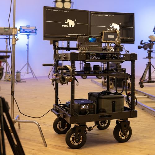 Image of Selens 30 inch Video Production Camera Cart, Modular Quick Install Mobile Workstation for Production Film /Video /Photography /Live, Secure Storage and Move Equipment with 200kg /440lb Payload(SCF2-CW30)