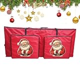 Missmisq Weihnachtsbaum Aufbewahrungstasche - UV-beständige Tasche mit zwei Fronttaschen,Aufbewahrungsorganizer für Weihnachtsdekoration und Kränze - Für Waschraum Garage Wohnung Reise Wohnheim