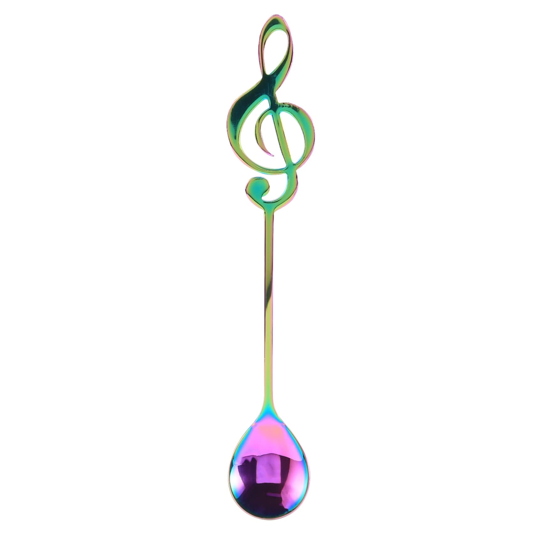 Tbkoly Musica Puffi 6 Pack Creativo Dolce Teafoot 18/10 Acciaio Musicale Notazione A Forma Di Caffè Salmone