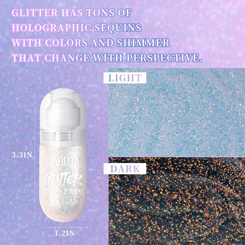 image for DAGEDA Body Glitter Gel, Roll-on Face Glitter for Mermaid Makeup Festi