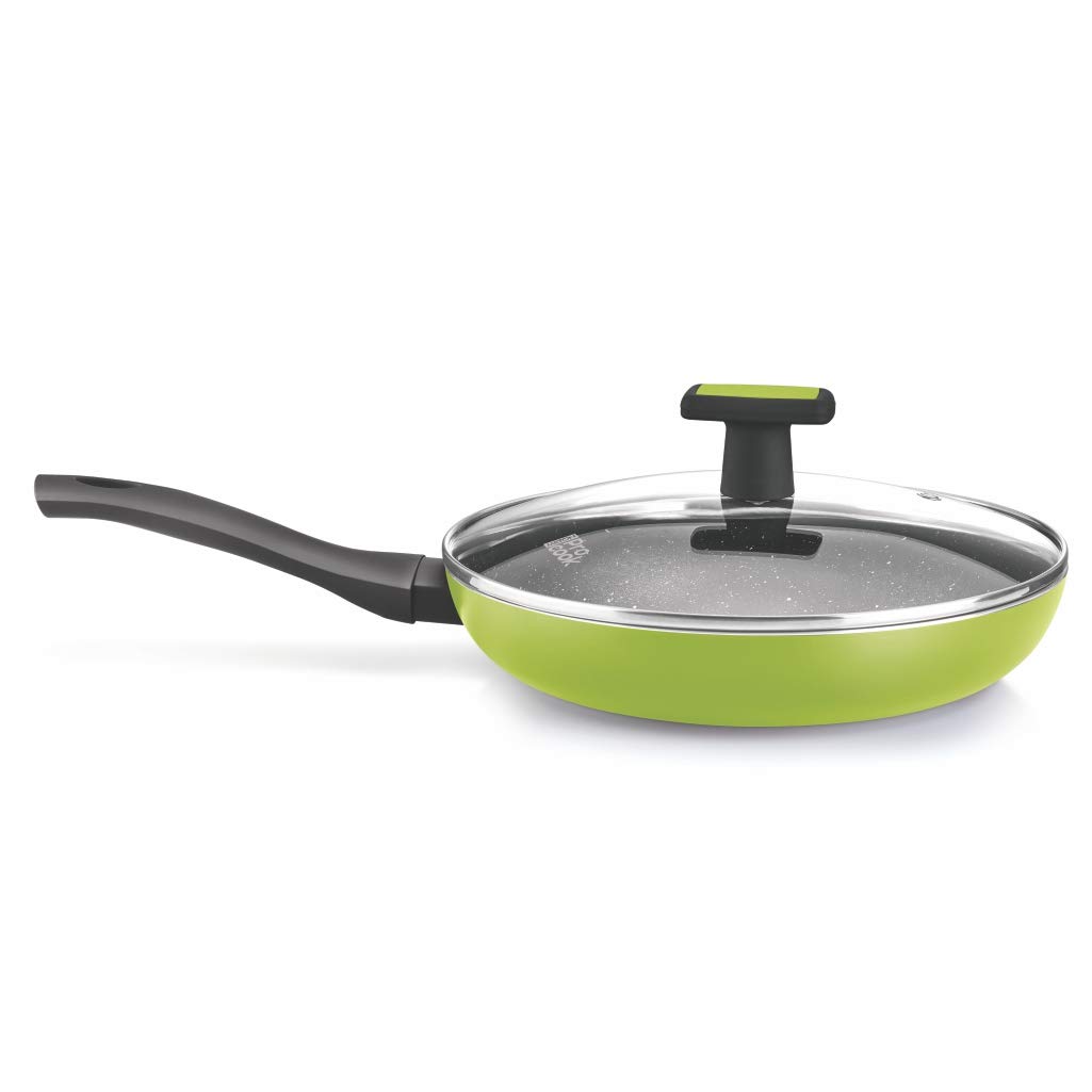 MILTON Pro cook Granito Fry Pan with Glass Lid, 28 cm, Green | 2 Years Warranty (B08KM8WC6K) Amazon Price History, Amazon Price Tracker