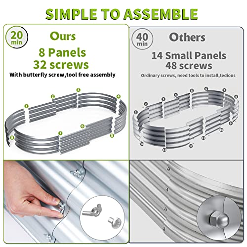 2Pcs Raised Garden Bed 6 X 3 X 1 Ft,Galvanized Raised Garden Beds Outdoor For Vegetables Flowers Herb,Raised Garden Boxes Rustproof Planter Box Quick Setup For Backyards Terraces And Balconies #TOP1