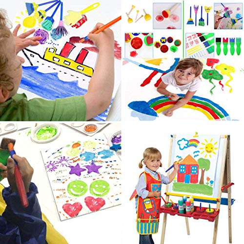 30 Pezzi Pennelli Spugna per Pittura Set per