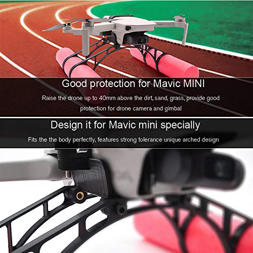 Perna de desembarque de água, Entweg Compatível com DJI Mavic Mini Drone Suporte flutuante Kit de ex
