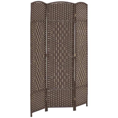 HOMCOM Paravent 3-teilig 135 x 180 cm Raumteiler Trennwand, Faltbar...
