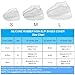 PATIKIL M Silicone Waterproof Shoe Covers, 1 Pair Thickened Reusable Non-Slip Foldable Rain Shoes Cover Overshoes Galoshes Protector for Outdoor Rain Snow, White