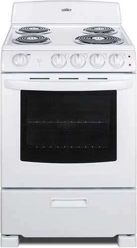 Miniatura 10 de Summit Appliance RE2031B Estufa Eléctrica de Bobinas de 20" de Ancho, 4 Quemadores, Interior de Porcelana, Bandejas de Goteo Cromadas (Negro, 20