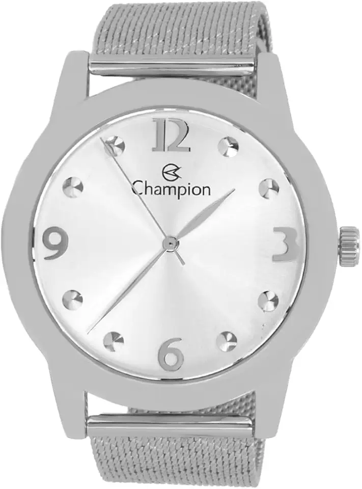 Relogio Feminino Champion Aço Inoxidavel Prata Mostrador Branco Resistente a Agua 1 Ano de Garantia CN21247Q