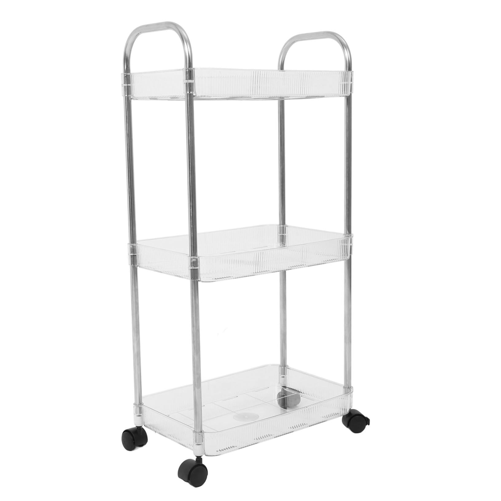 VICASKY Carrello Parrucchiere Multiuso Ruote in Pet, Scaffale Mobile a Strati Riutilizzabile per Saloni e Spazi Ridotti Ampio Spazio di Conservazione